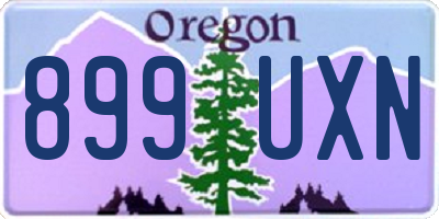 OR license plate 899UXN