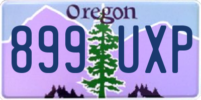 OR license plate 899UXP