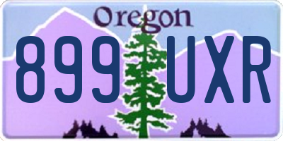 OR license plate 899UXR