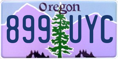OR license plate 899UYC