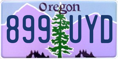 OR license plate 899UYD
