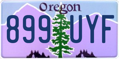 OR license plate 899UYF