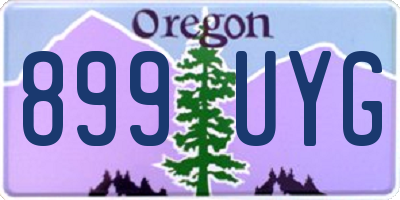 OR license plate 899UYG