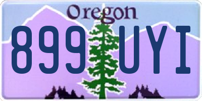 OR license plate 899UYI