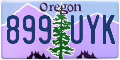 OR license plate 899UYK