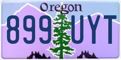 OR license plate 899UYT