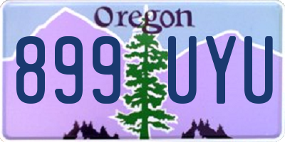 OR license plate 899UYU
