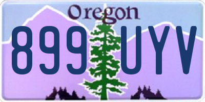 OR license plate 899UYV