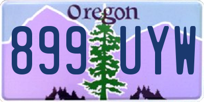 OR license plate 899UYW