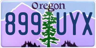 OR license plate 899UYX