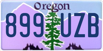 OR license plate 899UZB