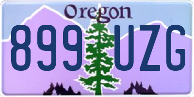 OR license plate 899UZG