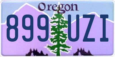 OR license plate 899UZI