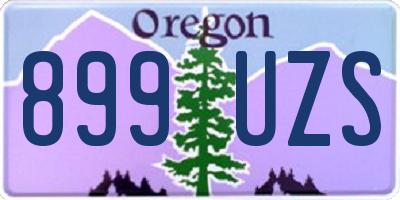 OR license plate 899UZS