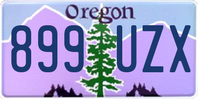 OR license plate 899UZX