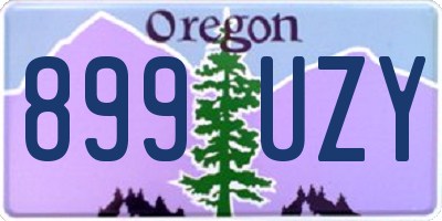 OR license plate 899UZY