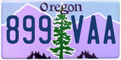 OR license plate 899VAA