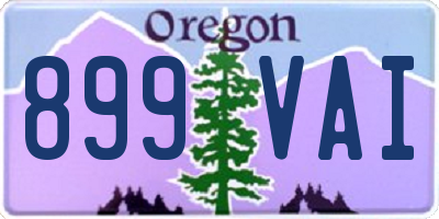 OR license plate 899VAI
