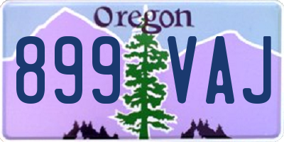 OR license plate 899VAJ