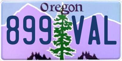 OR license plate 899VAL