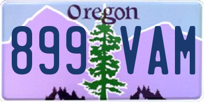 OR license plate 899VAM