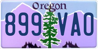 OR license plate 899VAO