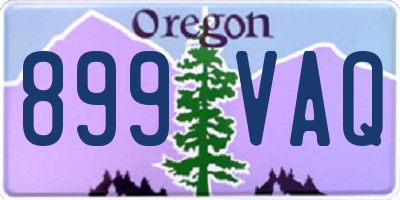 OR license plate 899VAQ