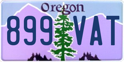OR license plate 899VAT