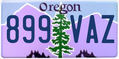 OR license plate 899VAZ