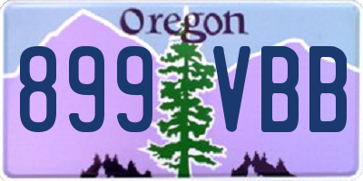 OR license plate 899VBB