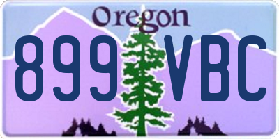 OR license plate 899VBC