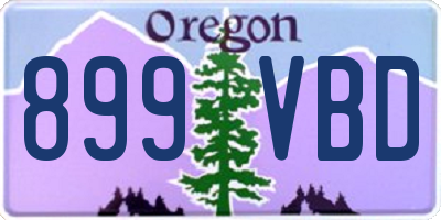 OR license plate 899VBD