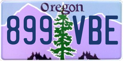 OR license plate 899VBE