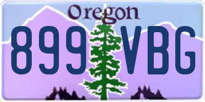 OR license plate 899VBG