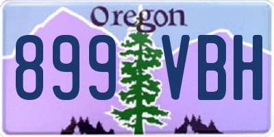 OR license plate 899VBH