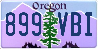 OR license plate 899VBI