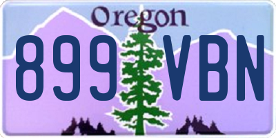 OR license plate 899VBN