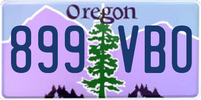 OR license plate 899VBO