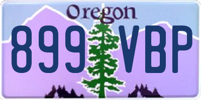 OR license plate 899VBP