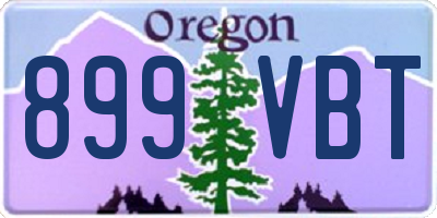 OR license plate 899VBT