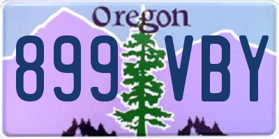 OR license plate 899VBY