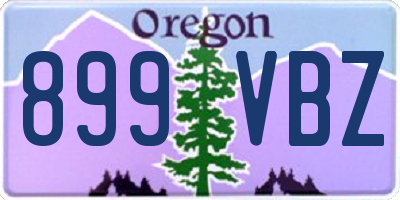 OR license plate 899VBZ