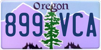 OR license plate 899VCA