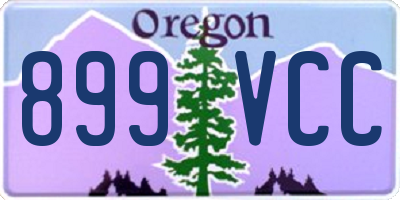 OR license plate 899VCC