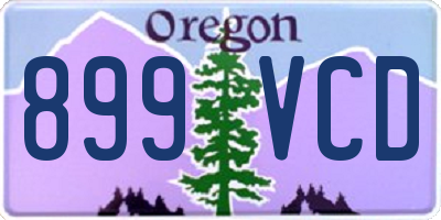OR license plate 899VCD
