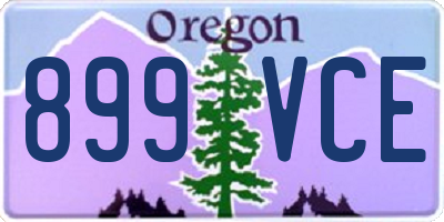 OR license plate 899VCE