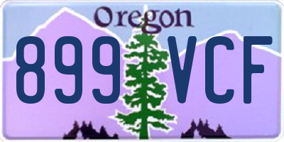 OR license plate 899VCF