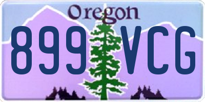 OR license plate 899VCG