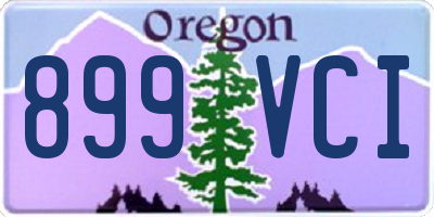 OR license plate 899VCI