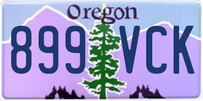 OR license plate 899VCK